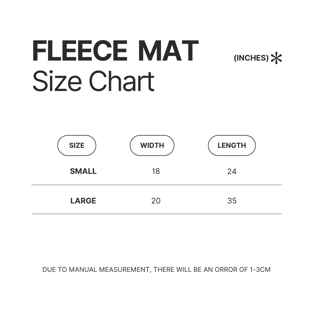 Fleece Mat Size Chart - Binding Of Isaac Merch